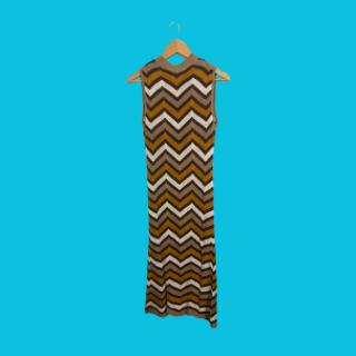 Zig Zag Dress with Cutout Front