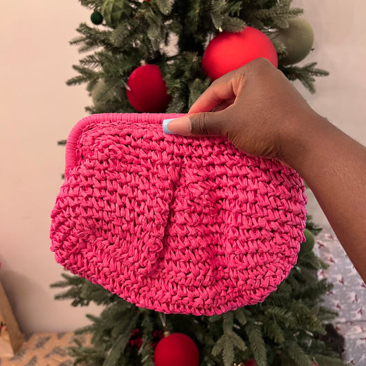 Straw Clutch Purse