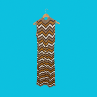 Zig Zag Dress with Cutout Front