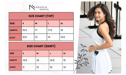 White Halter Top With Skirt