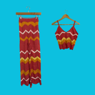 Coral Knit Zig Zag Lounge Set